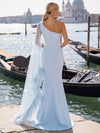 Jersey Mermaid One Shoulder Formal Dresses with Sash