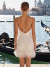 Stretch Mesh Bodycon Spaghetti Straps Formal Dresses with Allover Diamond Grid Beaded Sequins