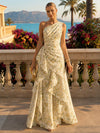 Chiffon A-Line One Shoulder Pleated Formal Dresses with Ruffles