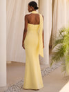 Jersey Mermaid Strapless Formal Dresses with Scarf