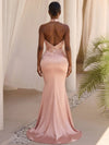 Satin Mermaid Sweetheart Formal Dresses with Sequin Corset Bodice