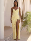 Satin Mermaid Sweetheart Formal Dresses with Side Waist Ruched Shaping Detail