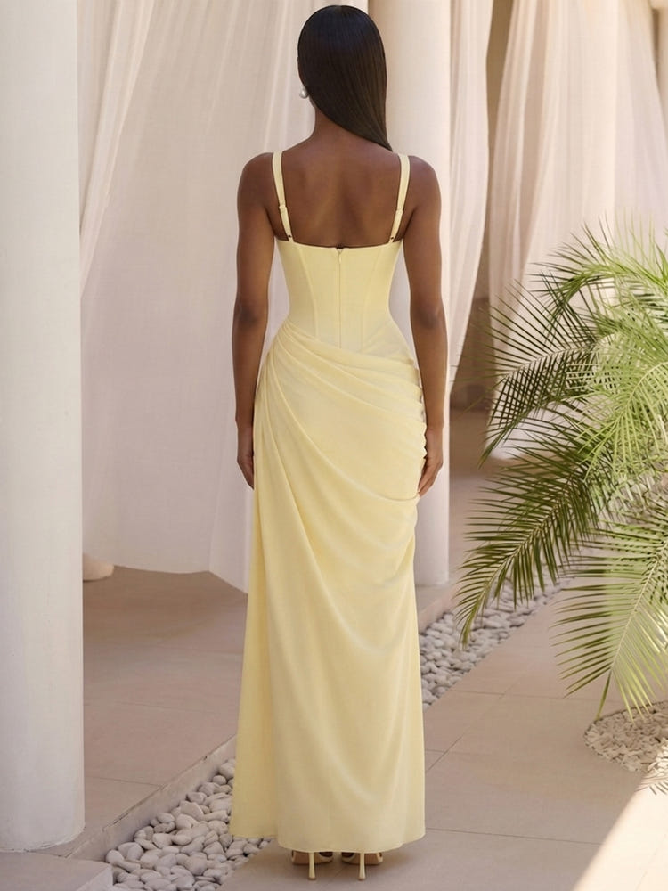 Satin Mermaid Sweetheart Formal Dresses with Side Waist Ruched Shaping Detail