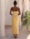 Satin Mermaid Sweetheart Formal Dresses with Flattering Draped Wrap At Hip