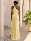 Satin Mermaid Formal Dresses with Stylish One-Shoulder Knotted Strap Design