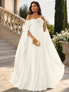 Chiffon Sheath Off Shoulder Formal Tent/ Trapeze Dresses with Sash
