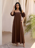 Jersey A-Line Off Shoulder Formal Dresses with Ruffles