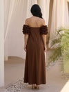 Jersey A-Line Off Shoulder Formal Dresses with Ruffles