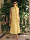 Chiffon A-Line Halter Formal Dresses with 3D Flowers