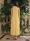 Chiffon A-Line Halter Formal Dresses with 3D Flowers