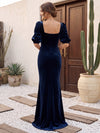 Velvet Mermaid Square Neck Formal Dresses with Empire