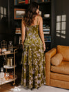 Burnout Velvet A-Line Spaghetti Straps Formal Dresses with Ruffles