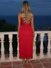 Jersey Sheath One Shoulder Maxi Formal Dresses with Oversized Bow