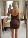 Jersey Sheath Spaghetti Straps Mini Party Dresses with 3D Flowers