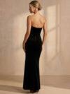 Jersey Mermaid Strapless Maxi Formal Dresses with Oversized Bow