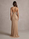 Sequins Mermaid Strapless Maxi Formal Dresses with Ruched