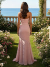 Strapless Chiffon Pleated Sheath Bridesmaid Dresses