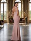 Spaghetti Straps Chiffon Pleated Mermaid Bridesmaid Dresses