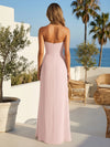 Strapless Chiffon Mermaid Bridesmaid Dresses with Slit