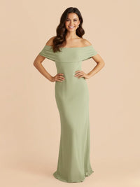 Jersey Off Shoulder Bodycon Bridesmaid Dresses