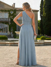 Chiffon One Shoulder Bridesmaid Dresses with Slit