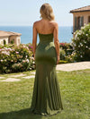 Satin Chiffon Strapless Mermaid Bridesmaid Dresses