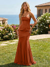 Satin Chiffon Strapless Mermaid Bridesmaid Dresses