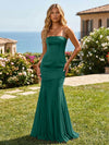 Satin Chiffon Strapless Mermaid Bridesmaid Dresses