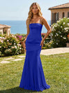 Satin Chiffon Strapless Mermaid Bridesmaid Dresses
