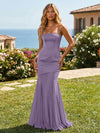 Satin Chiffon Strapless Mermaid Bridesmaid Dresses