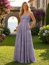 Floral Chiffon Bridesmaid Dresses with Pockts