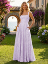 Floral Chiffon Bridesmaid Dresses with Pockts