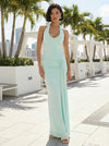 Jersey Halter Pleated Bridesmaid Dresses