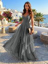 Chiffon A Line Spaghetti Straps Irregular Bridesmaid Dresses