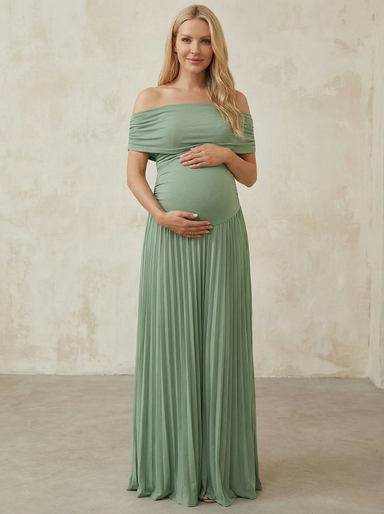 Chiffon A Line Off the Shoulder Pleated Formal Dresses