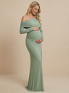 Jersey Sheath Asymmetric Neck Pleated Formal Dresses