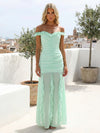 Chiffon Mermaid Off the Shoulder Tiered Bridesmaid Dresses