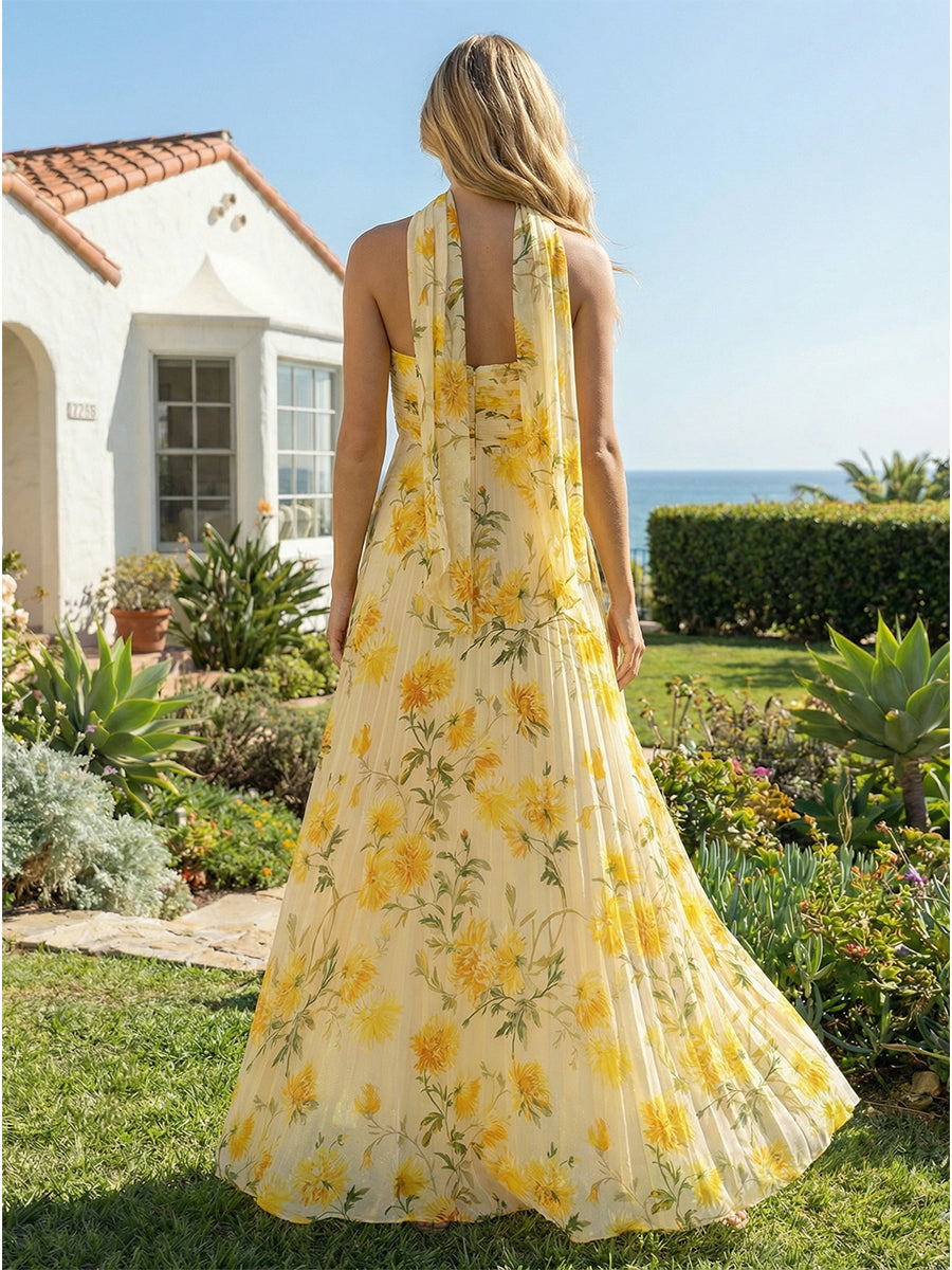 Chiffon A-Line Strapless Scarf Bridesmaid Dresses