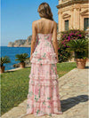 Chiffon A-Line Spaghetti Straps Tiered Bridesmaid Dresses