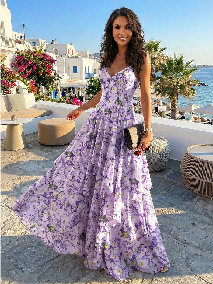 Chiffon A-Line Spaghetti Straps Ruffles Bridesmaid Dresses