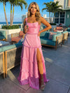 Spaghetti Straps Satin Wedding Guest Dress with Slit