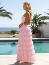 Spaghetti Straps Sweetheart Chiffon Wedding Guest Dress
