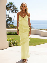 Spaghetti Straps Satin Sheath Wedding Guest Dresses