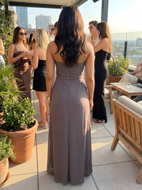 Chiffon Sheath Strapless Pleated Wedding Guest Dresses