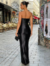 Satin Bodycon Strapless Simple Formal Dresses
