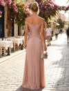 Chiffon A Line Off the Shoulder Sequin Evening Dresses