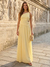 Chiffon A-Line One Shoulder Pleated Formal Dresses