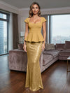 Short Sleeves Mermaid Sequin Mother of the Bride Dresses