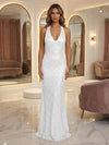 V Neck Sequin Mermaid Evening Dresses