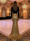 Sequin Mermaid Square Neck Glitter Evening Dresses